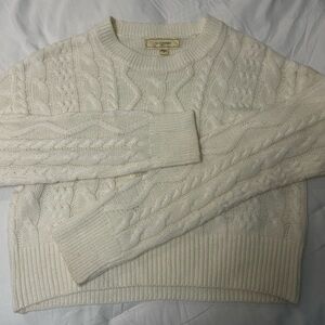 Cream Cable Knit Sweater